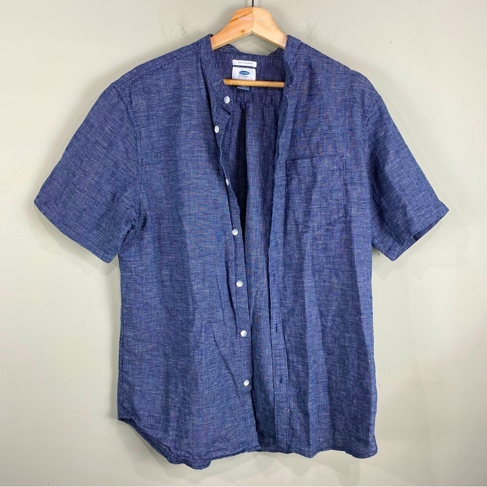 Old Navy: Men's Slim Fit Casual Full Button Up Down Print T-Shirt Top Size Large